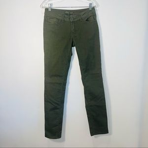Prana Olive Green Skinny Jeans